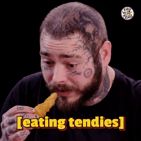 Eating Tenderness Chicken Nugget Meme GIF