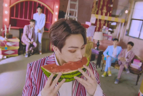Eating Watermelon Pentagon Music Video GIF