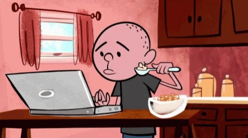 Eating While Work From Home GIF