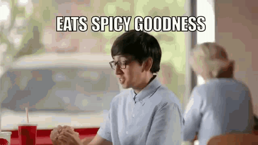 Eats Spicy Goodness Like A Boss GIF