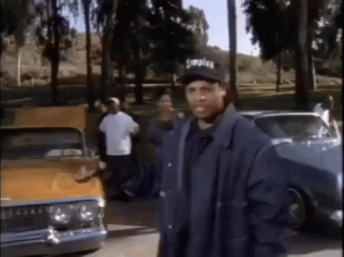 Eazy E Freestyling Bouncing Cars Background GIF