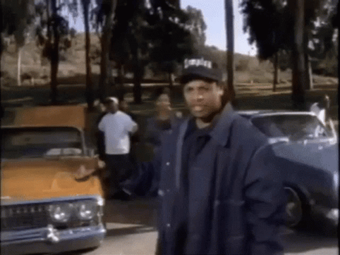 Eazy E Freestyling Bouncing Cars Background GIF