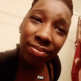 Ebony Girl Recording Herself GIF