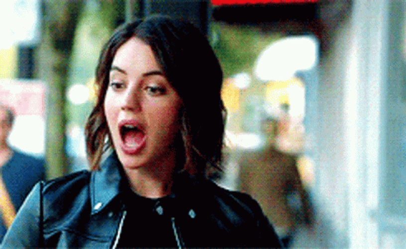Ecstatic Adelaide Kane Wearing Leather Jacket GIF