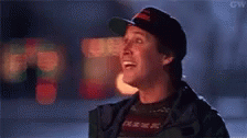 Ecstatic Clark Griswold Christmas Lights GIF