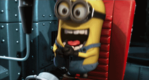 Ecstatic Laugh Minion GIF