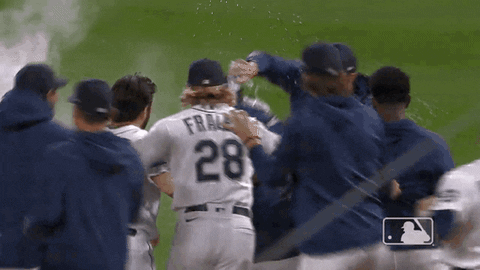 Ecstatic Seattle Mariners Players Celebrating Win GIF