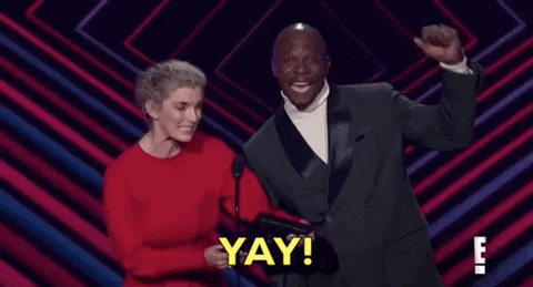 Ecstatic Terry Crews Fist Pump Celebration GIF