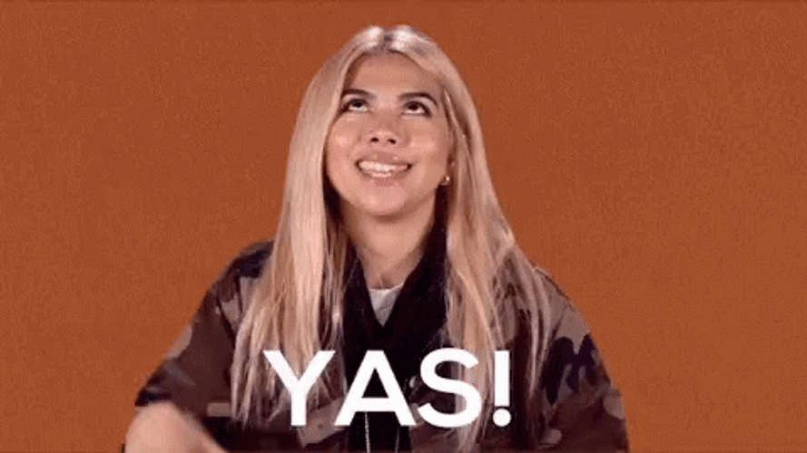 Ecstatic Yas Energetic Young Lady GIF