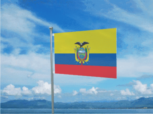 Ecuador Flag Blue Sky GIF