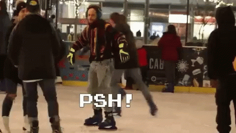 Ed Bassmaster Does Ice Skating Psh GIF