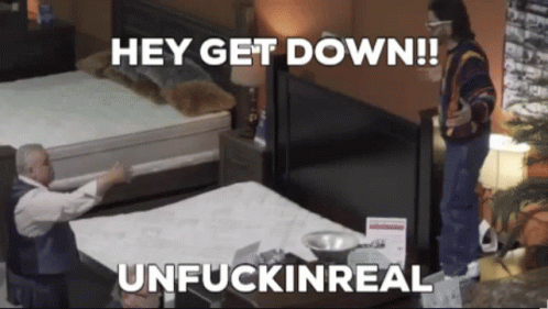 Ed Bassmaster Jumping On Bed Get Down GIF