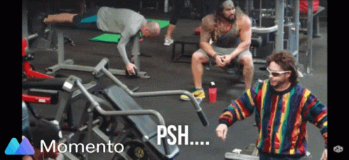 Ed Bassmaster Psh Walking At Gym GIF