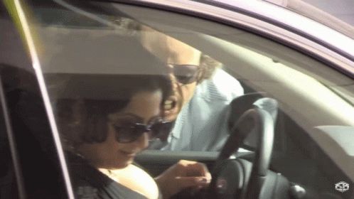 Ed Bassmaster Scares Girl Driving In Window GIF