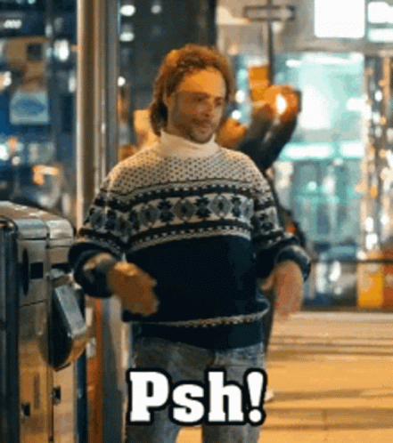 Ed Bassmaster Wearing Sweatshirt Psh On Street GIF