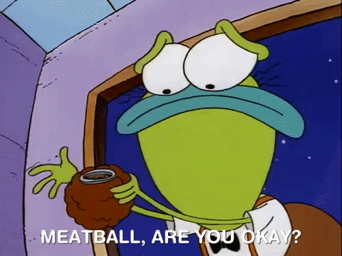 Ed Bighead Holding A Meatball GIF