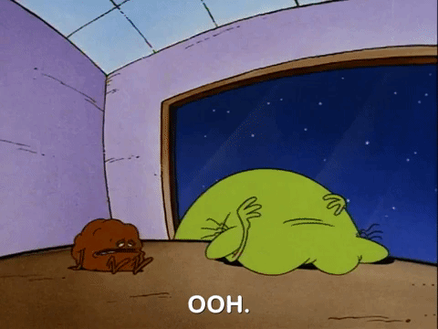 Ed Bighead Talking To A Live Meatball GIF