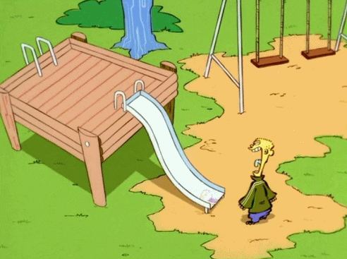 Ed Eating Playground Slide GIF