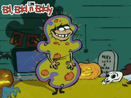 Ed Edd n Eddy Standing in Front of Grave
