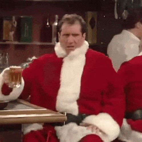 Ed O'neill Drunk Santa GIF