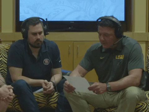 Ed Orgeron Fist Bump His Friend GIF