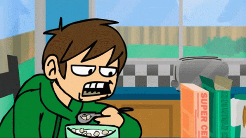 Edd Chews Cereal GIF