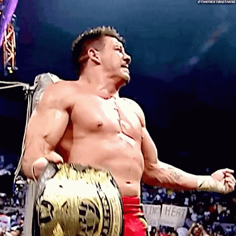 Eddie Guerrero Ecstatic Win Celebration GIF