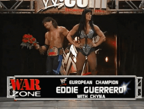 Eddie Guerrero Flirting With Chyna GIF