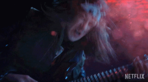 Eddie Munson Metal Rock Scene GIF