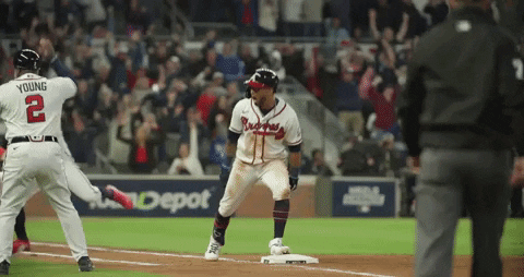 Eddie Rosario Atlanta Braves Celebrates GIF