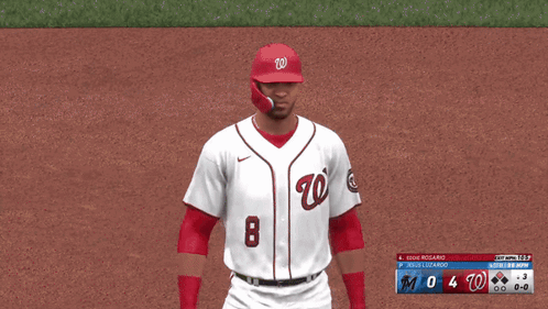 Eddie Rosario Chest Punching GIF