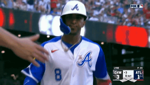 Eddie Rosario Hand Shaking GIF