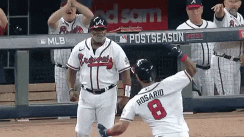 Eddie Rosario Home Run Reaction GIF