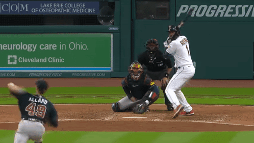 Eddie Rosario Massive Bat GIF