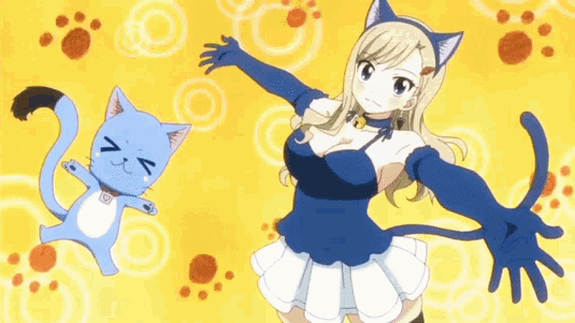 Edens Zero Rebecca And Happy Gif GIF