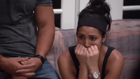 Edge Of My Seat Anxious Girl GIF