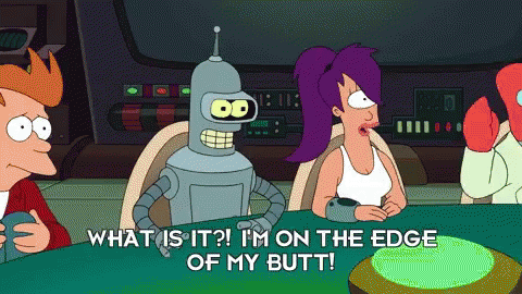 Edge Of My Seat Futurama GIF