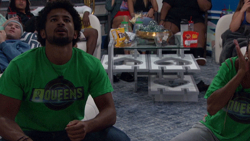 Edge Of My Seat Green Guys GIF