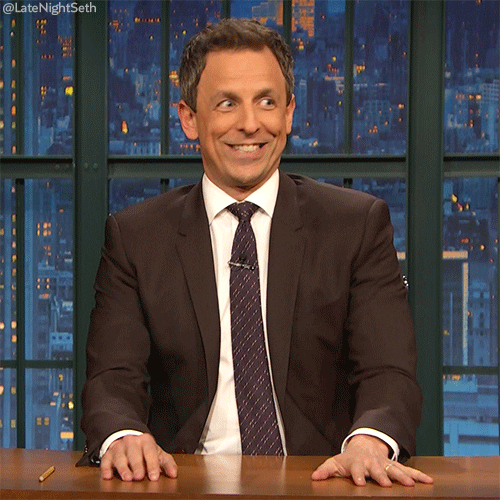 Edge Of My Seat Seth Meyers GIF