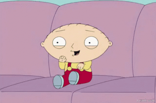 Edge Of My Seat Stewie Griffin GIF