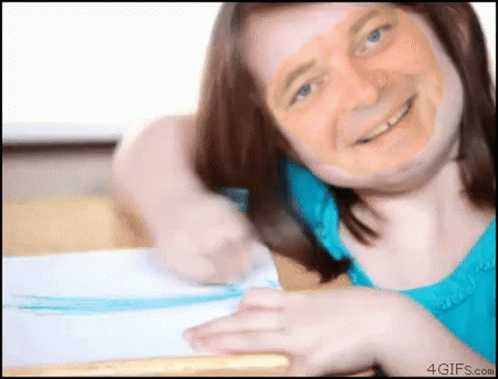 Edited Face Of Kid Coloring GIF