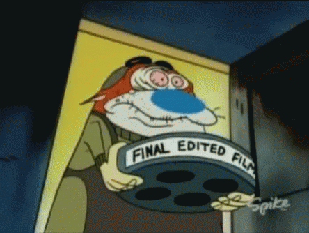 Editing Film Stimpy Cat GIF