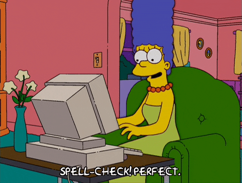 Editing Spell Check Marge Simpson GIF