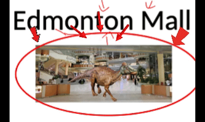 Edmonton Mall Dinosaur Advertisement GIF