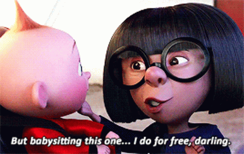 Edna Mode Babysitting Nephew Jack Jack Parr GIF