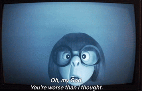 Edna Mode Face Close To Monitor GIF
