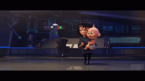 Edna Mode Fall Down Jack Jack Becomes Metal GIF