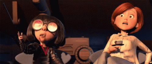 Edna Mode Smile Helen Parr Shocked GIF