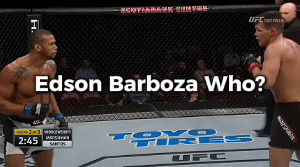 Edson Barboza In Cage With Fighter GIF
