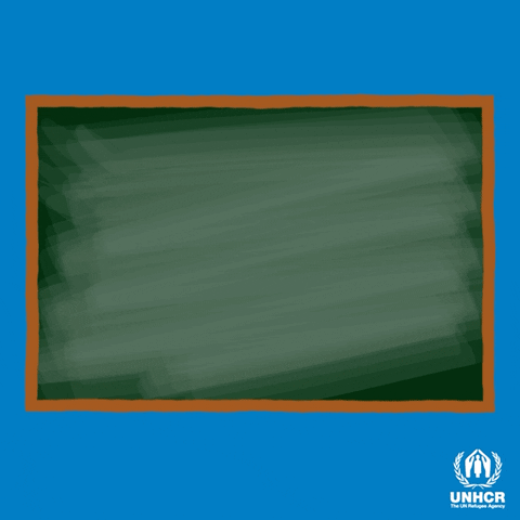 Education Refugees Right Chalkboard Animation GIF